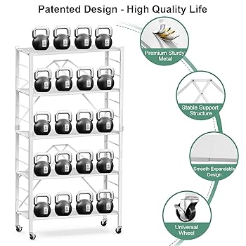 Mitten シェルフ Amazon.com: Himix 5 Tier Foldable Storage Shelves
